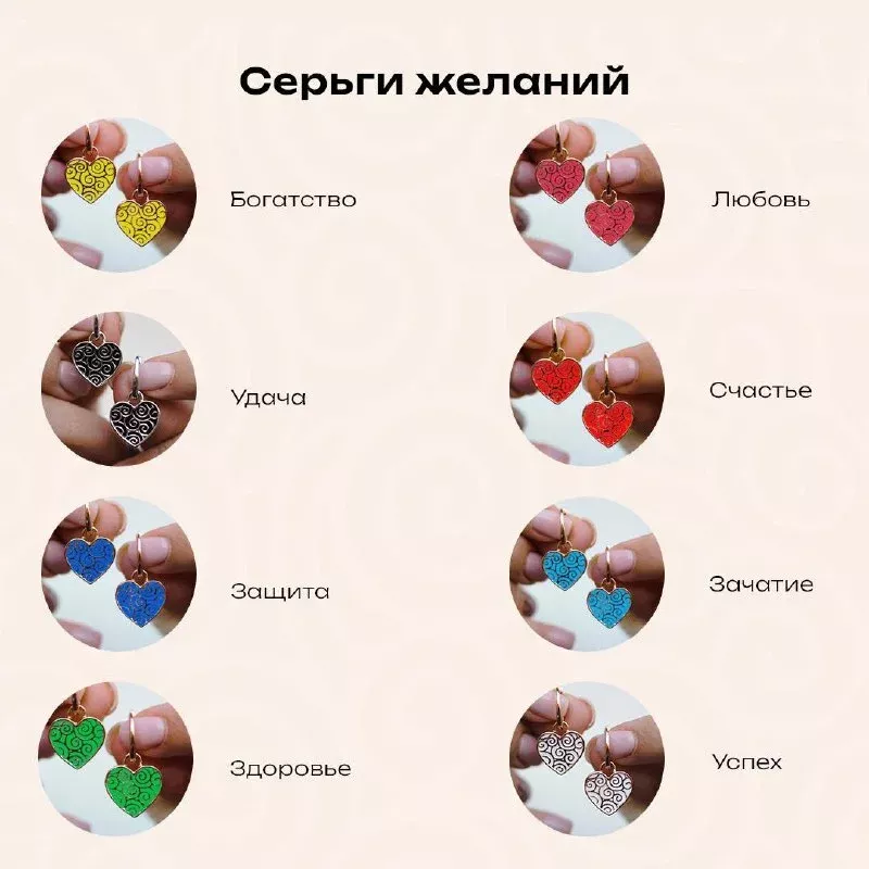 Серьги сердца "Защита" родий