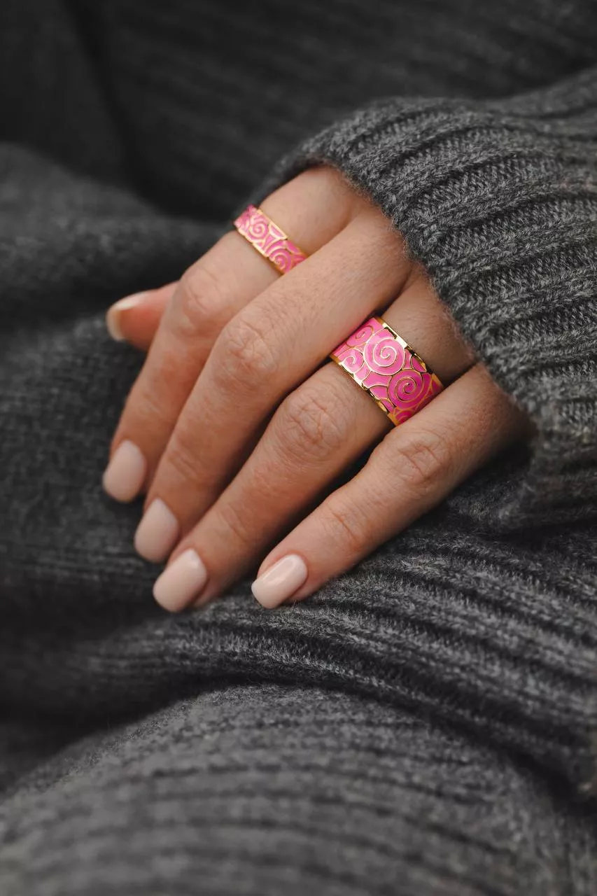 Кольцо Семья 1.5 мм - звездный розовый Celebrity pink